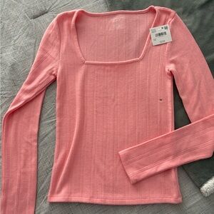 American Eagle Square Neck Long Sleeve Top - NWT